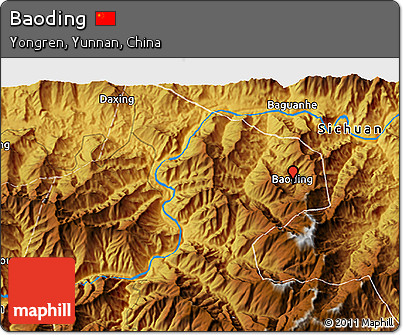 Physical 3D Map of Baoding