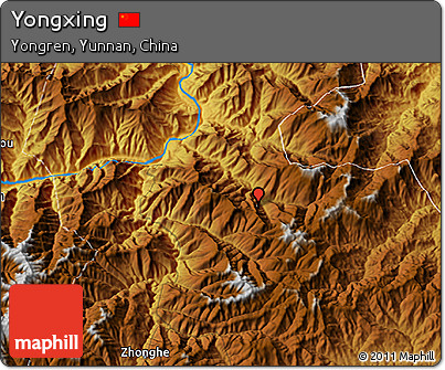 Physical 3D Map of Yongxing