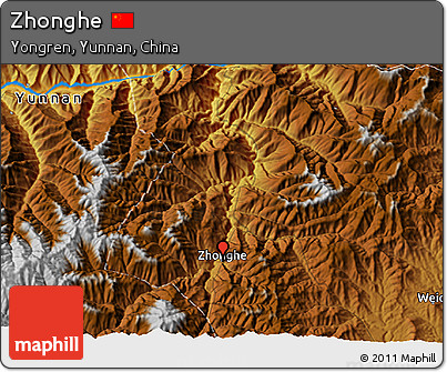 Physical 3D Map of Zhonghe