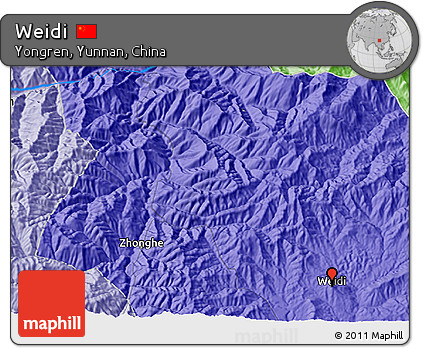 Political 3D Map of Weidi