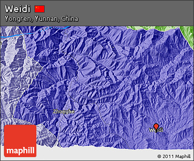 Political 3D Map of Weidi
