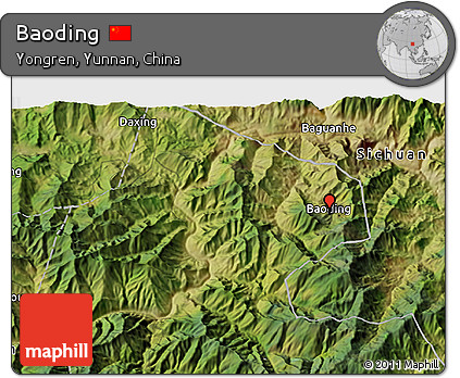 Satellite 3D Map of Baoding