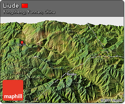 Satellite 3D Map of Liude
