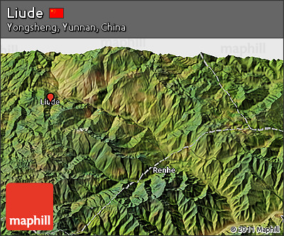 Satellite 3D Map of Liude
