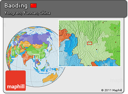 Political Location Map of Baoding