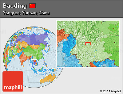 Political Location Map of Baoding