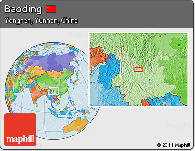 Political Location Map of Baoding
