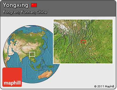 Satellite Location Map of Yongxing