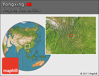 Satellite Location Map of Yongxing