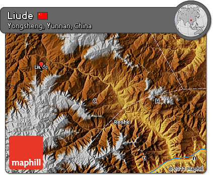 Physical Map of Liude