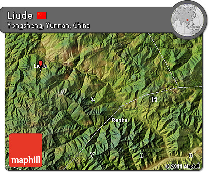 Satellite Map of Liude