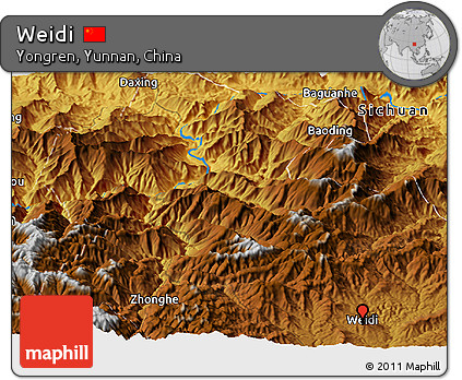 Physical Panoramic Map of Weidi
