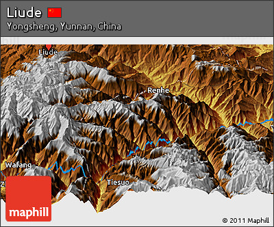 Physical Panoramic Map of Liude