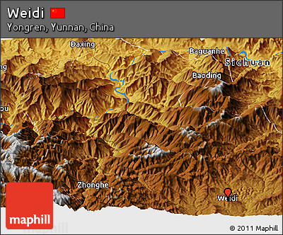 Physical Panoramic Map of Weidi
