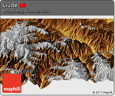 Physical Panoramic Map of Liude