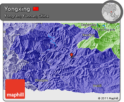 Political Panoramic Map of Yongxing