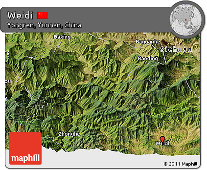 Satellite Panoramic Map of Weidi