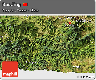 Satellite Panoramic Map of Baoding