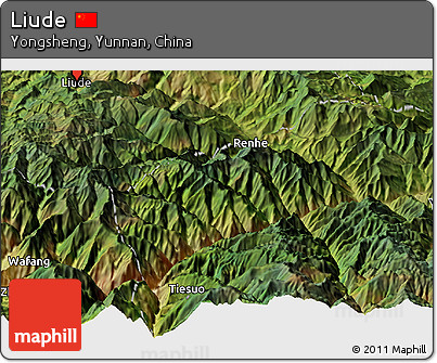 Satellite Panoramic Map of Liude
