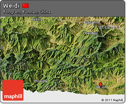 Satellite Panoramic Map of Weidi