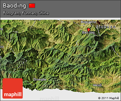 Satellite Panoramic Map of Baoding