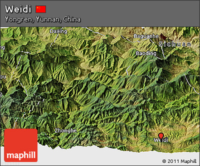 Satellite Panoramic Map of Weidi
