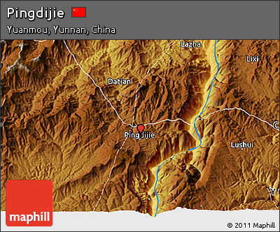 Physical 3D Map of Pingdijie