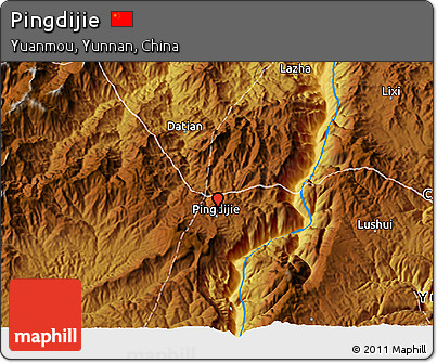 Physical 3D Map of Pingdijie