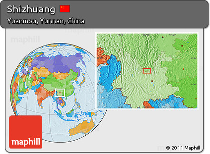 Political Location Map of Shizhuang