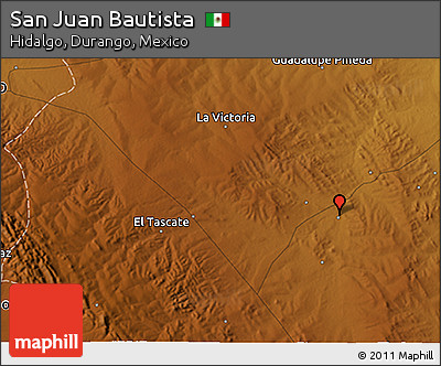 Physical 3D Map of San Juan Bautista