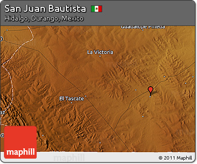Physical 3D Map of San Juan Bautista
