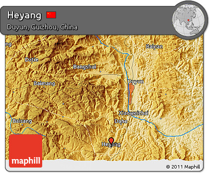 Physical 3D Map of Heyang