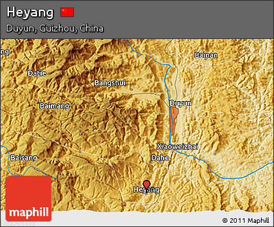 Physical 3D Map of Heyang