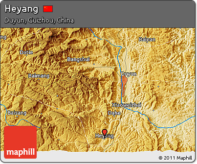Physical 3D Map of Heyang