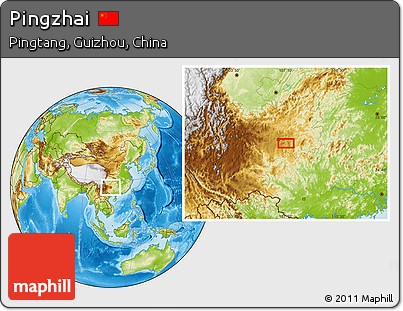 Physical Location Map of Pingzhai