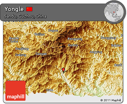 Physical Panoramic Map of Yongle