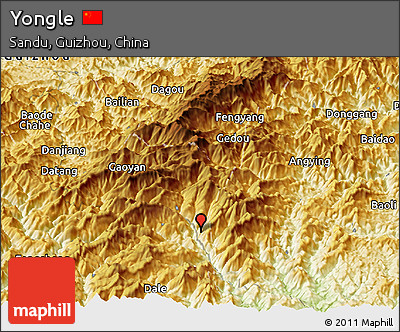 Physical Panoramic Map of Yongle