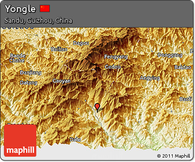 Physical Panoramic Map of Yongle