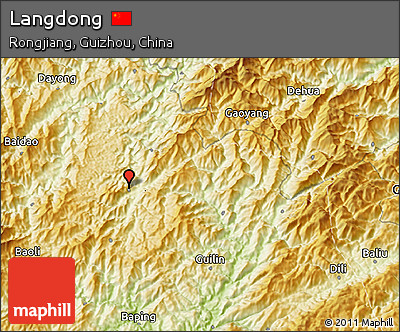 Physical 3D Map of Langdong