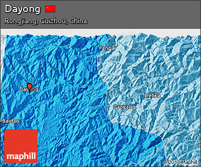Political 3D Map of Dayong