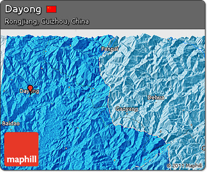 Political 3D Map of Dayong