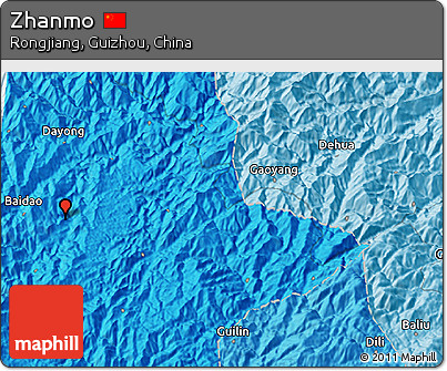 Political 3D Map of Zhanmo