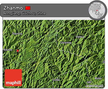 Satellite 3D Map of Zhanmo