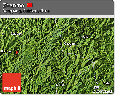 Satellite 3D Map of Zhanmo