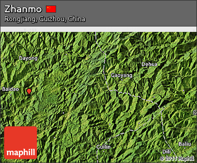Satellite 3D Map of Zhanmo