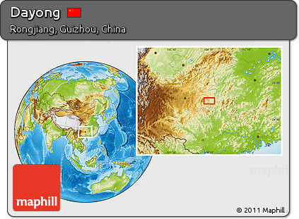 Physical Location Map of Dayong