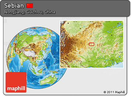 Physical Location Map of Sebian