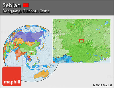 Political Location Map of Sebian
