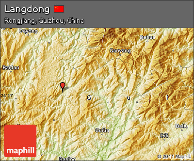Physical Map of Langdong