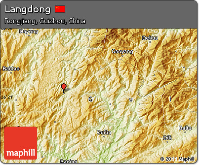 Physical Map of Langdong